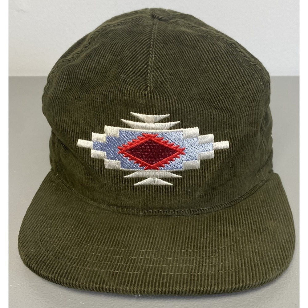 Ampal Creative Chimayo II Aztec Southwest Corduroy Strap back Hat Made In USA